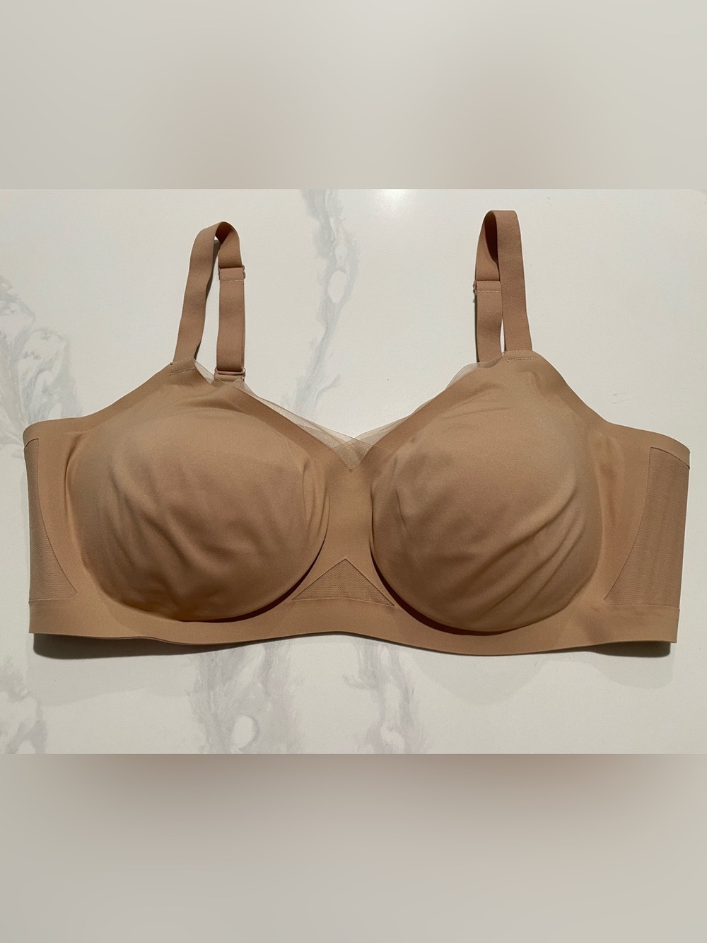 Honeylove Crossover Wireless Bra Sand Size 1X Fits 40C/40D